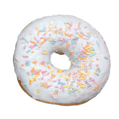 Vanilla donut. Isolated