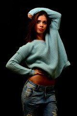 Portrait of beautiful young woman