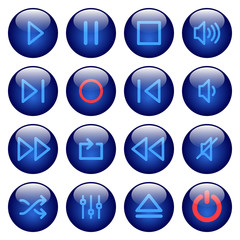 Media player buttons