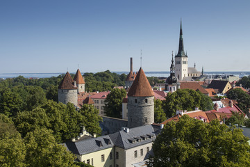Fototapeta na wymiar city center of Tallinn