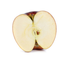 Apple slice on white background