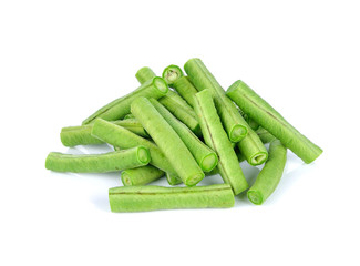 Green beans isolated on a white background.