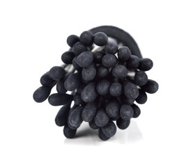 Cotton sticks,cotton wool,black-color on white background.