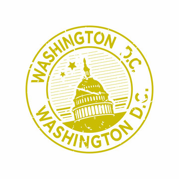 Vector Washington DC Rubber Mail stamp 