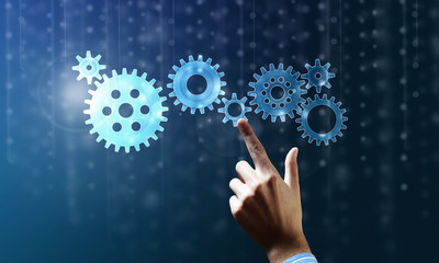 Gears mechanism. Concept image