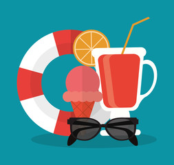 Summer vacations design 