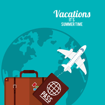 Summer vacations design 