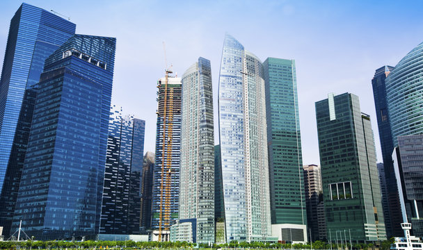 Skyscrapers of Singapore business district, Singapore
