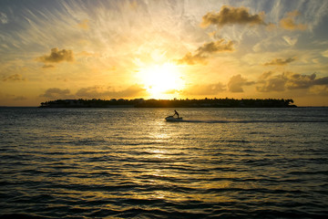 Naklejka na ściany i meble Key West Sunset Over Sunset Key w/ Jet Ski