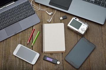 Laptop, tablet and mobile phone