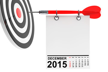 Calendar December 2015 with target