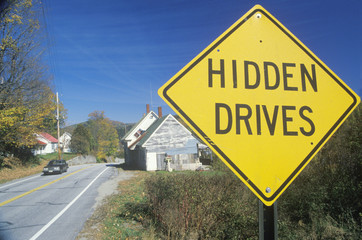 A sign that reads ÒHidden DrivesÓ