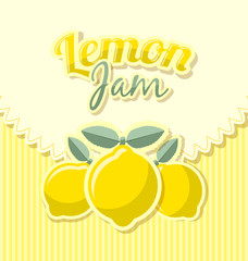Lemon jam label