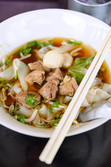 Thai style noodle with meet