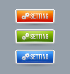 Glossy setting buttons