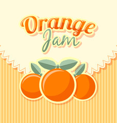 Orange jam label