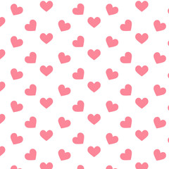 Romantic pattern with hearts. Vector illustration. Background