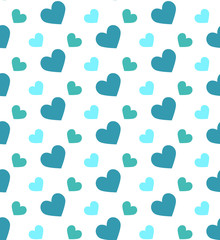 Fototapeta premium Romantic pattern with hearts. Vector illustration. Background
