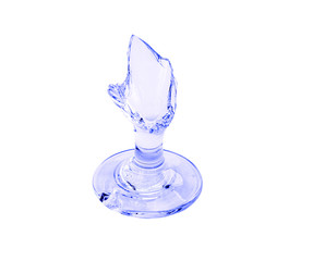 broken glass on white background