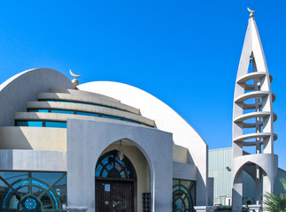 Saudi Arabia,Dammam, a modern style mosque 