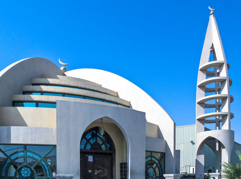 Saudi Arabia,Dammam, A Modern Style Mosque 