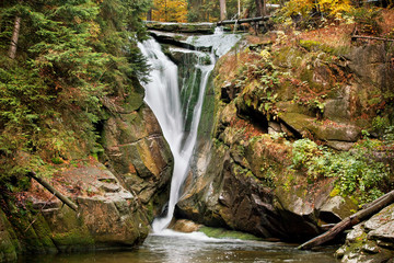 Szklarka Waterfall in Autumn