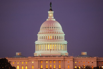 United States Capitol Building at Sunset, Washington, D.C.