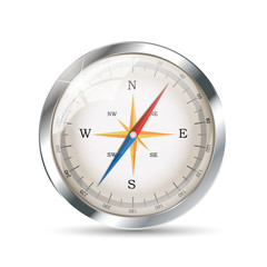 Glossy Compass. Vector Illustration.