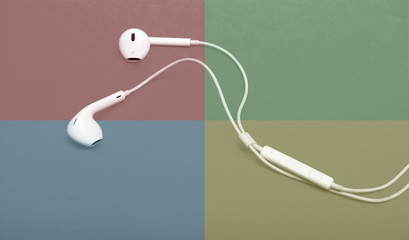 Headphones closeup - Music Concept background.
