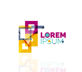 Obraz premium Logo, abstract geometric business icon