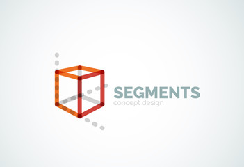 Vector outline minimal abstract geometric logo