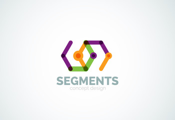 Vector outline minimal abstract geometric logo