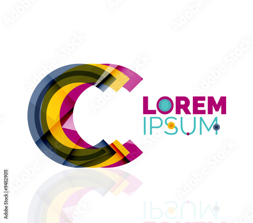 "Logo, abstract geometric business icon" Stock image and royalty-free