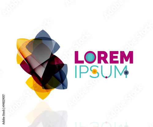 "Logo, abstract geometric business icon" Stock image and royalty-free