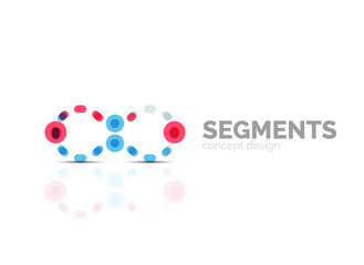 Vector outline minimal abstract geometric logo