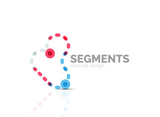 Vector outline minimal abstract geometric logo