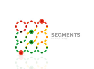 Vector outline minimal abstract geometric logo