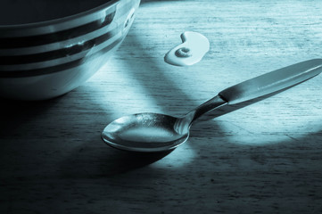 Cereal Bowl in Blue Light 