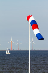 Windsack turbine sailing boat in the Netherlands