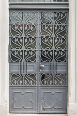 Old steel and glass door 