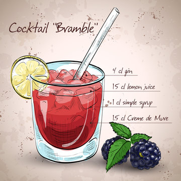 Alcoholic cocktail Bramble