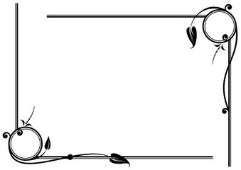 set of floral vignettes