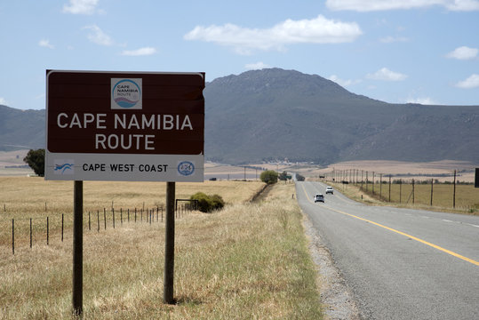 The Cape Namibian Highway passing through the Swartland region South Africa