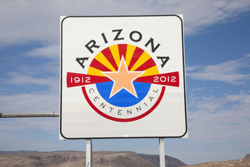 Welcome to Arizona road sign.