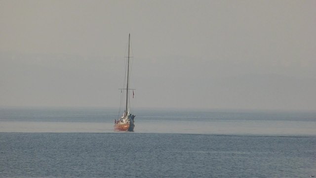 Sea horizon boats and ships