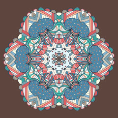 Circle lace organic ornament, mandala