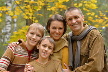 Portrait of family relaxing 