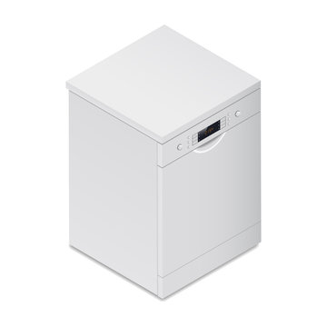 Dishwasher Detailed Isometric Icon