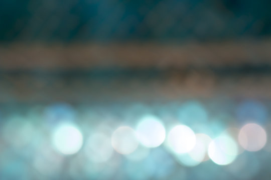 Abstract Christmas Light Blue Bokeh.