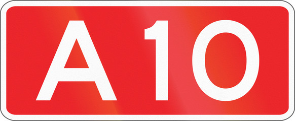 A Dutch numbered road shield of a motorway